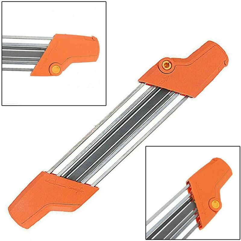 2 In 1 Easy File Chainsaw Chain Sharpener 3/8"/4.0Mm, Chainsaw Pitch Fast Teeth Sharpening Set With Handles, V1188-MS-227-2226