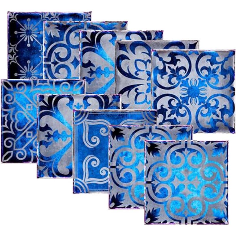 10 pcs Wall Tile Stickers Self Adhesive Tile Sticker Wallpaper For Kitchen Living ROom Bathroom Home Decor V1188-MS-227-2228