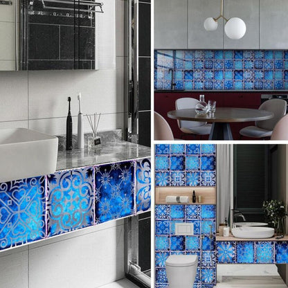 10 pcs Wall Tile Stickers Self Adhesive Tile Sticker Wallpaper For Kitchen Living ROom Bathroom Home Decor V1188-MS-227-2228