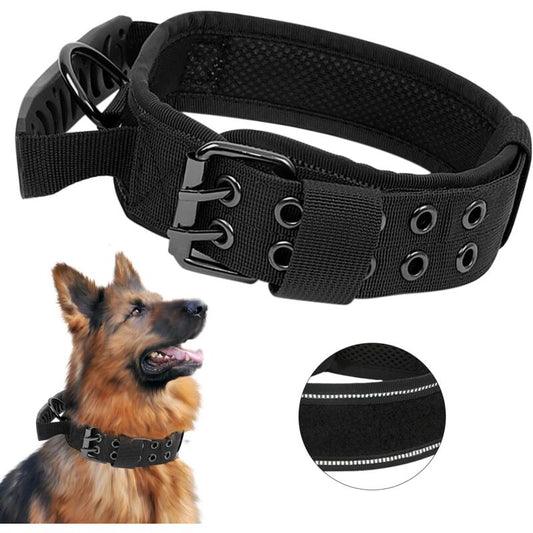 Upgrade Tactical Dog Collar With Control Handle, Military Adjustable Padded Dog Collar For Medium Large Dogs V1188-MS-227-2229