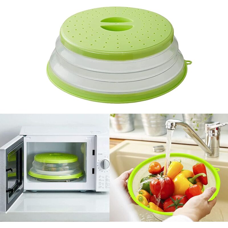 Foldable Microwave Cover, 2 Pieces Foldable Microwave Cover, Food Heating Cover Microwave Splatter Cover With V1188-MS-227-2231