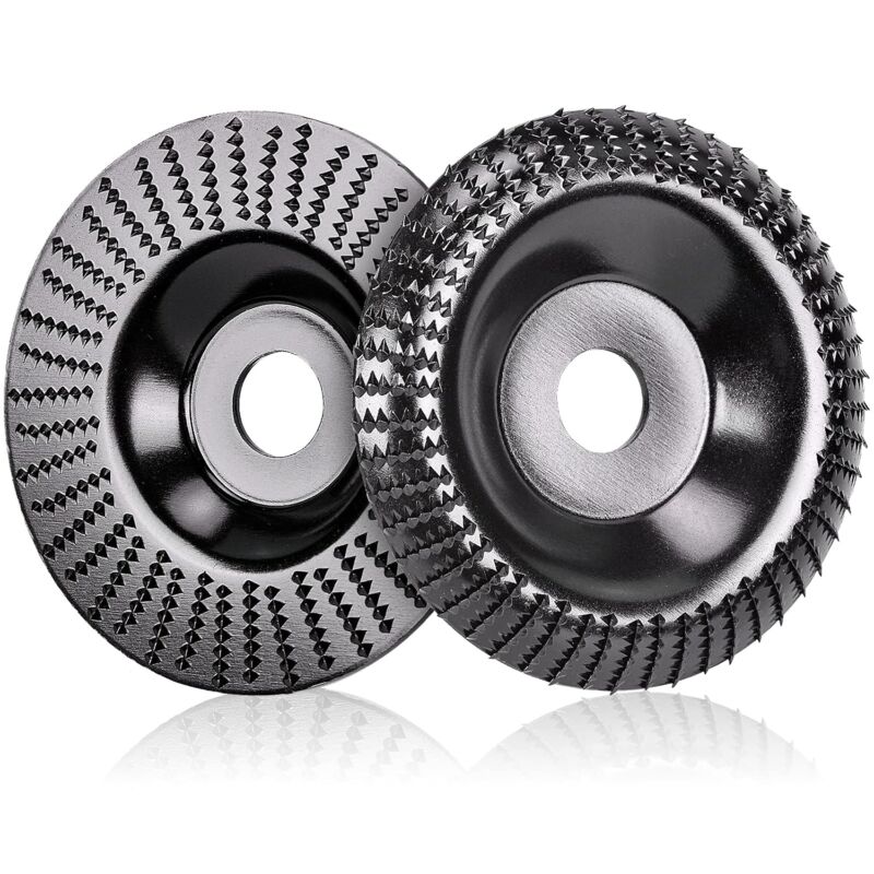 2 Pieces Wood Discs For Angle Grinder 125 Mm X 22.2 Mm, Fast Cutting Wood Grinder And Sanding Discs For Angle V1188-MS-227-2234