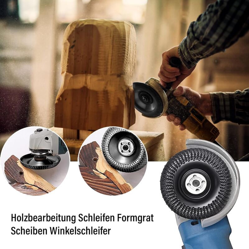2 Pieces Wood Discs For Angle Grinder 125 Mm X 22.2 Mm, Fast Cutting Wood Grinder And Sanding Discs For Angle V1188-MS-227-2234