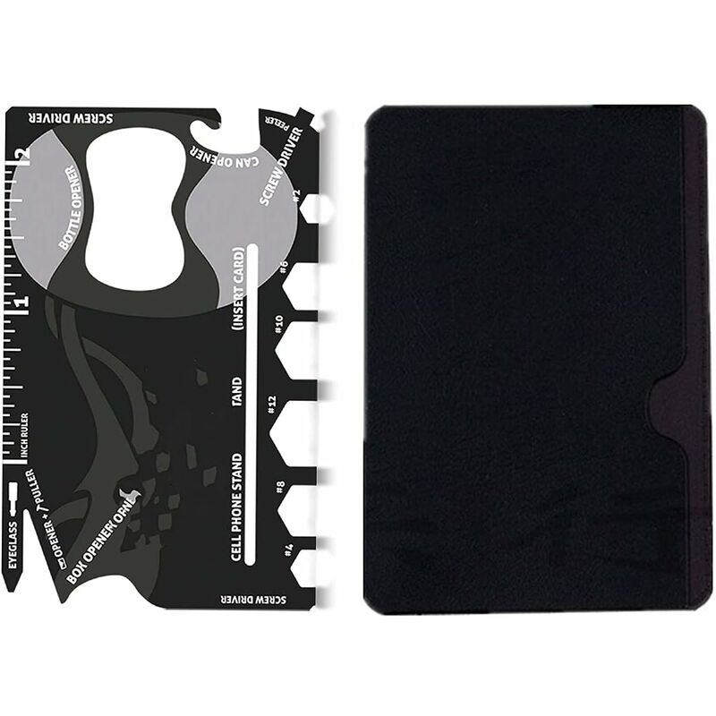 Multi Tool,18 In 1 Multifunction Card Tool Holder Stainless Steel Multi-Tools Pocket Tools Gadget Bottle V1188-MS-227-2243