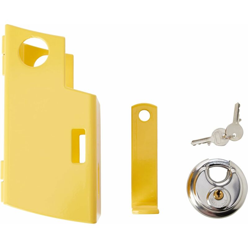 Heavy Duty Steel Caravan/Trailer Hitch Lock With Padlock V1188-MS-227-2246