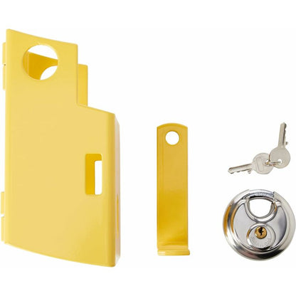 Heavy Duty Steel Caravan/Trailer Hitch Lock With Padlock V1188-MS-227-2246