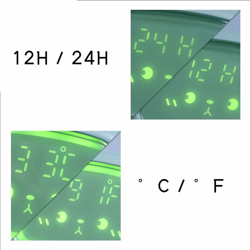 Kids Digital Alarm Clock For Girls Boys, Angel Digital Alarm Clock With Lights And Snooze Function (Green) V1188-MS-227-2248