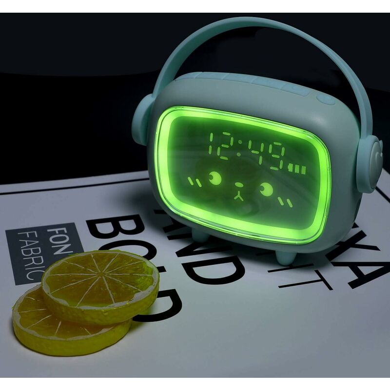 Kids Digital Alarm Clock For Girls Boys, Angel Digital Alarm Clock With Lights And Snooze Function (Green) V1188-MS-227-2248