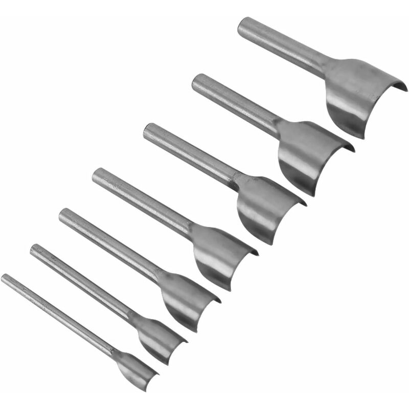 7 pcs Half ROund Diy Leather Craft Tools Arc Shape Belt End Cutter Leather Strap Semicircle Punch Tools V1188-MS-227-2256