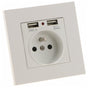 Sharplace Wall Socket, Wall Socket, Dual Usb 5V/2100Ma, 2 Port Usb Socket Convenient And Easy To Manage V1188-MS-227-2266