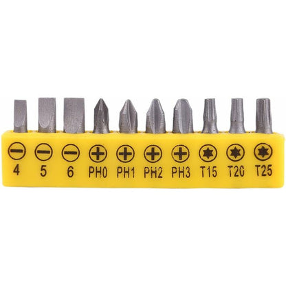10 pcs Screwdriver L-Shaped Extension Handle Double Head Hex Socket Screwdriver Torx Slotted Screwdriver Kit V1188-MS-227-2267