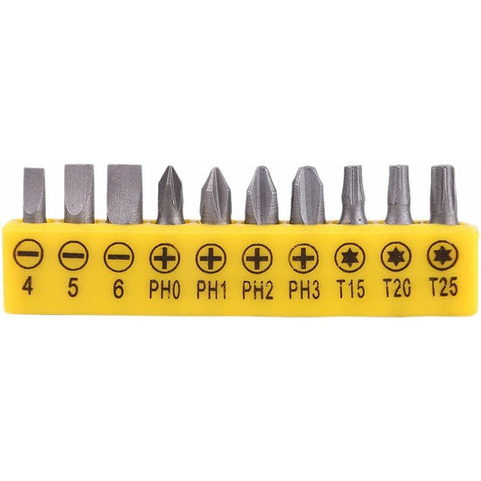 10 pcs Screwdriver L-Shaped Extension Handle Double Head Hex Socket Screwdriver Torx Slotted Screwdriver Kit V1188-MS-227-2267