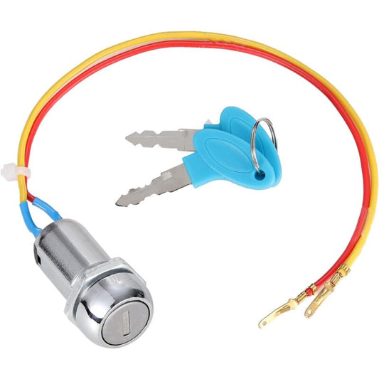 2 Wire Ignition Switch, Key Start Switch With 2 On-Off Buttons For Electric Scooter Atv Moped Go Kart V1188-MS-227-2269