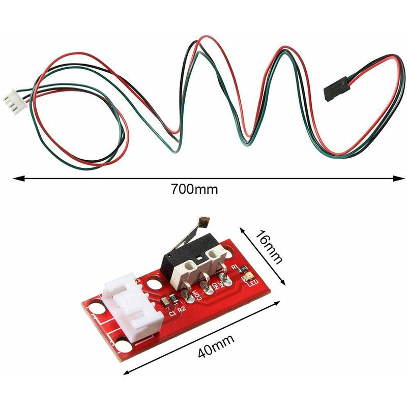 6 pcs Mechanical Limit Switch End Stop For 3D Printer Reprap Prusa Mendel Cnc Arduino Mega 2560 Ramps 1.4 V1188-MS-227-2275
