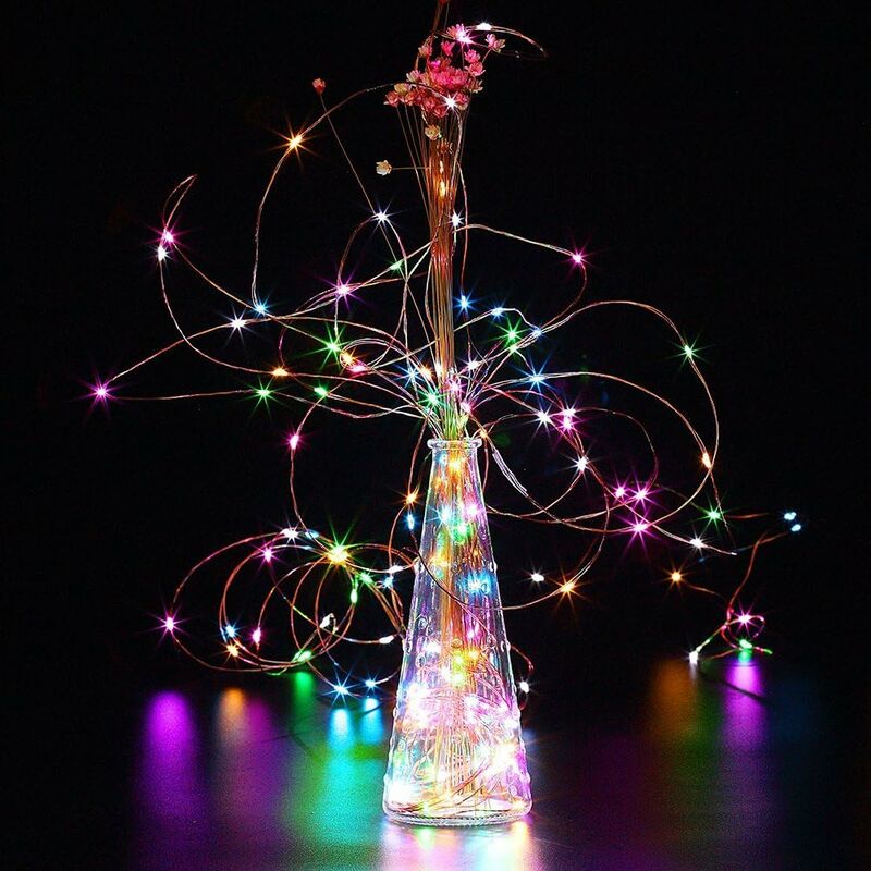 Christmas Fairy Lights LED Multicolor String Lights 2 Pack 10M 100 LEDs Battery Operated String Lights For V1188-MS-227-2279