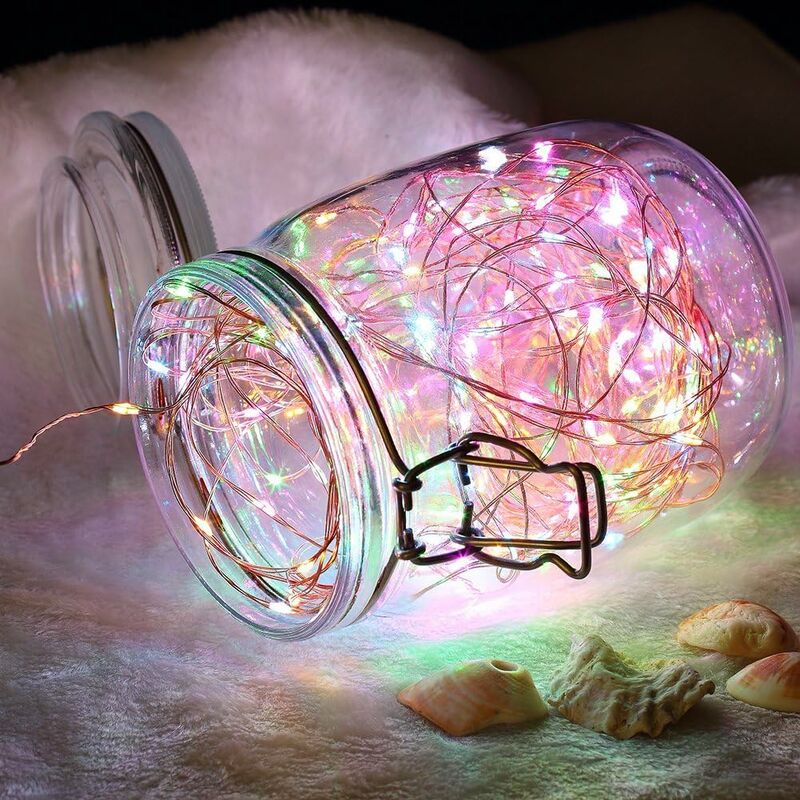Christmas Fairy Lights LED Multicolor String Lights 2 Pack 10M 100 LEDs Battery Operated String Lights For V1188-MS-227-2279