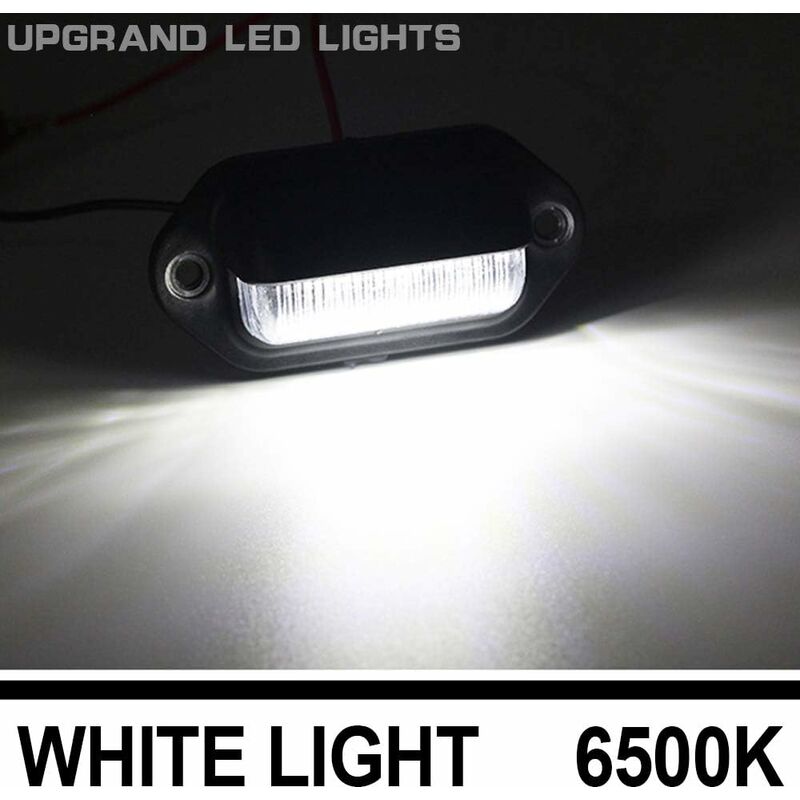Universal 6LED LED License Plate Light Door Step Light For Trailer Rv Truck 2 Pack V1188-MS-227-2280