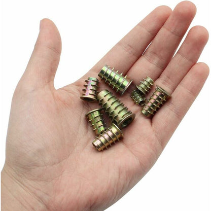 230 pcs Zinc Alloy Hex Threaded Insert Nuts Threaded Insert Nuts External Thread M4 M5 M6 M8 For Wood V1188-MS-227-2283