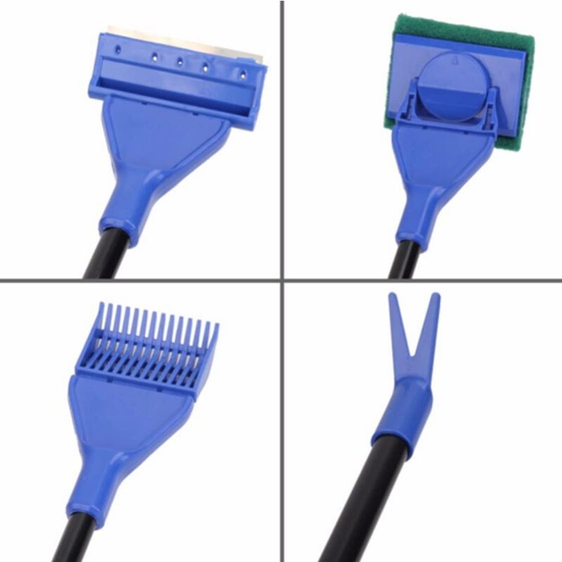 Aquarium Cleaning Kit - 5 In 1 Algae Scraper And Aquarium Gravel Cleaner - Hand Siphon Pump To Drain And V1188-MS-227-2286