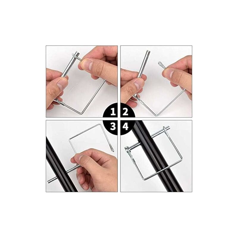 12 pcs Square Locking Pin 5/16 Inch (8Mm) High Quality Galvanized Carbon Steel Safety Self Locking Pin For V1188-MS-227-2289
