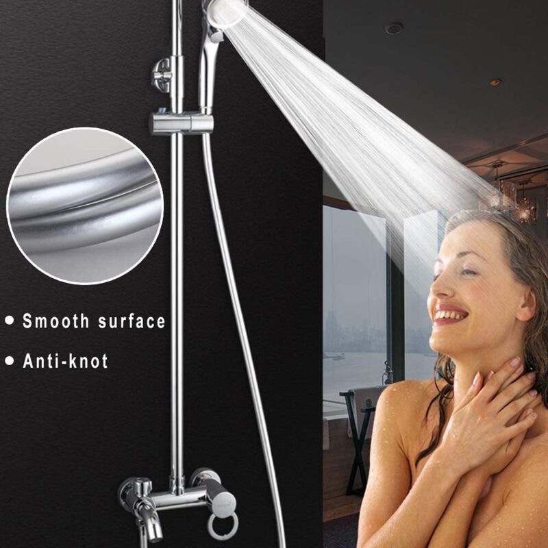 2M Extra Long Smooth Chrome Shower Hose (G1/2) V1188-MS-227-2293
