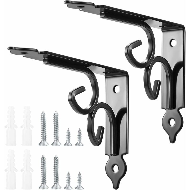 2 pcs Wall Shelf Brackets, 90 Degree Triangle Shelf Brackets, Metal Angle Bracket For Bookshelf, Kitchen - V1188-MS-227-2294