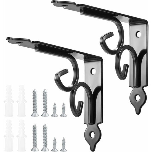 2 pcs Wall Shelf Brackets, 90 Degree Triangle Shelf Brackets, Metal Angle Bracket For Bookshelf, Kitchen - V1188-MS-227-2294