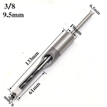 4 pcs Chisel Set Square Hole Drill Bits, Steel Hollow Chisel Woodworking Tools Set (1/4-1/2-5/16-3/8 Inch) V1188-MS-227-2295