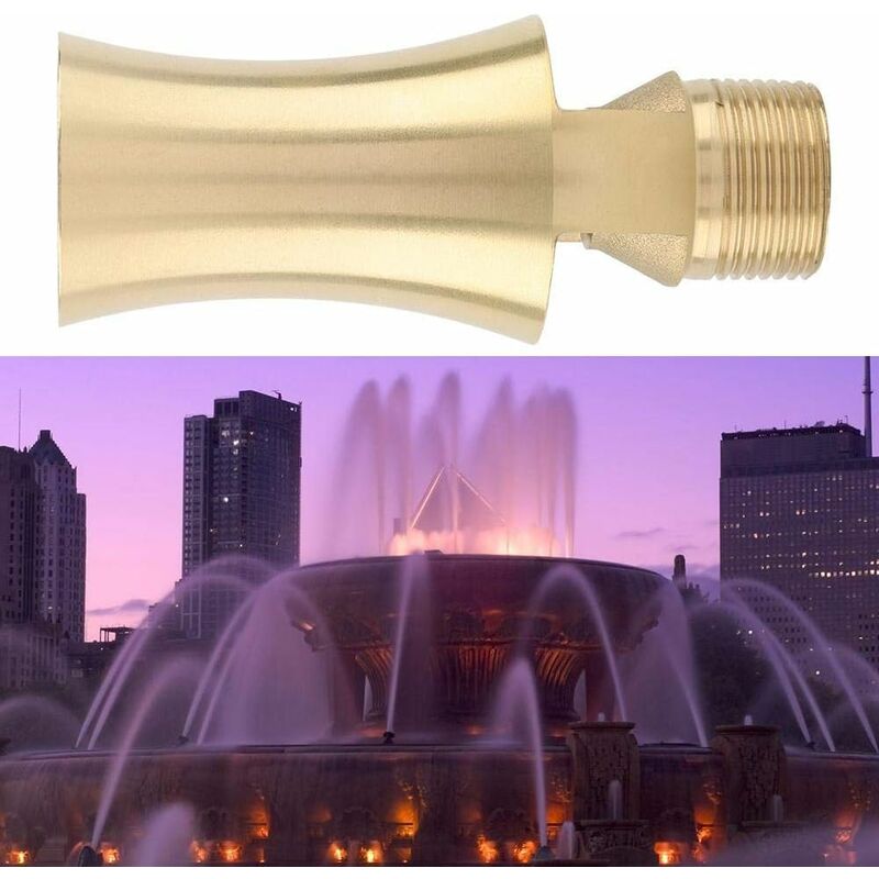 Brass Ice Tower Pond Waterfall Cedar Water Fountain Spray Nozzle Head Adjustable Cedar Shape Basin Flow V1188-MS-227-2298