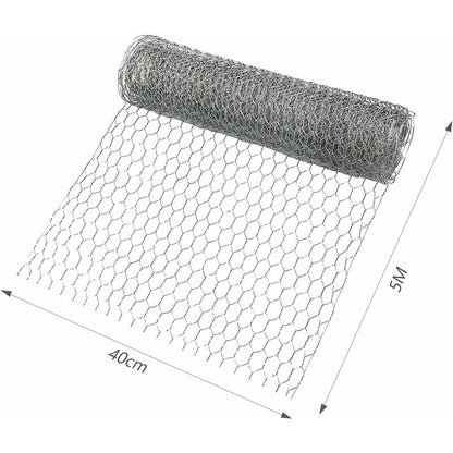 Galvanized Hexagonal Chicken Wire 400Mm X 5M For Craft Projects, Gardening, Home Decor V1188-MS-227-2317