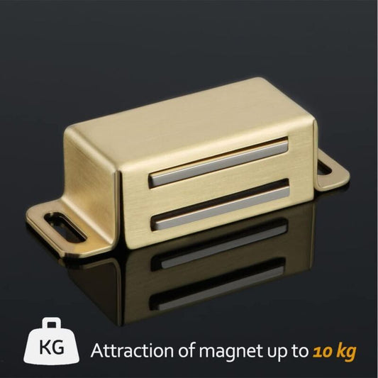 Magnetic Door Catches For Drawers Or Cabinets Door Closure, Stainless Steel Gold Finish, 4 pcs, Ecat001G-4P-Fr V1188-MS-227-2326
