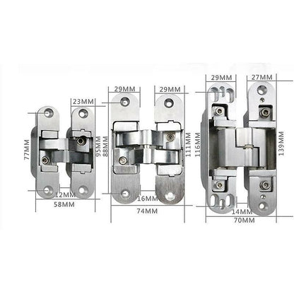 3D Invisible Hinge. Satin Stainless Steel. 2 Pieces, 2395Mm (Left + Right) V1188-MS-227-2330