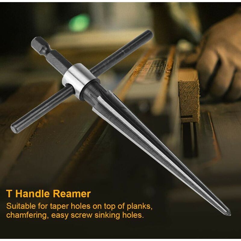 Hand Reamer, Bridge Pin Hole T-Shaped Tapered Hexagonal Handle Drilling Tool V1188-MS-227-2331