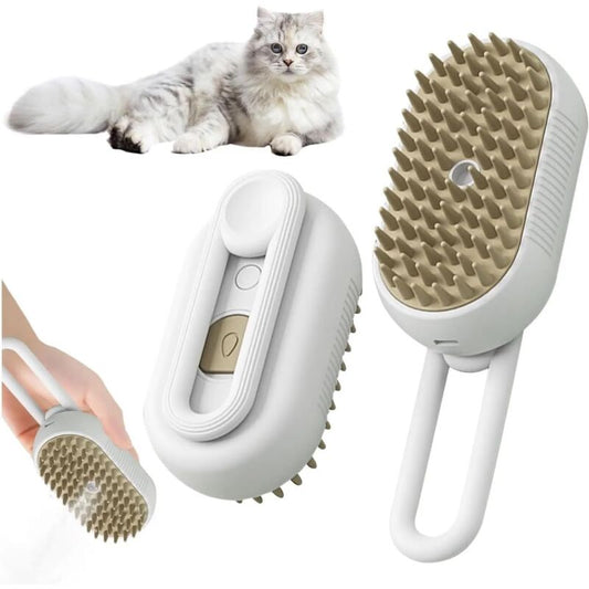 Electric Steam Brush For Dogs And Cats: Coat Care, Detangling, Relaxing Massage, Home Hygiene, Tangle V1188-MS-227-2333