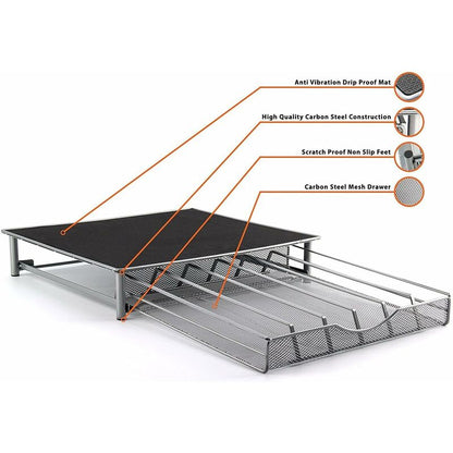 Coffee Capsule Holder - Stand For 36 Stackable Capsules - Mesh Drawer Shelf V1188-MS-227-2338