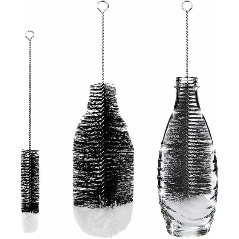 2 Pack Bottle Brush Cleaning Brushes Bottle Brush Advanced Cleaning For Glass Bottles Thermos Baby Bottles V1188-MS-227-2340