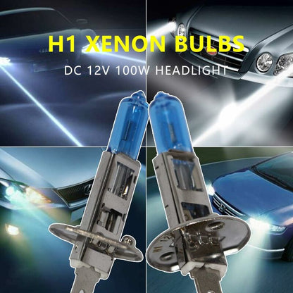 Halogen Headlight Bulb Super White 5000K 12V 100W H1 V1188-MS-227-2342