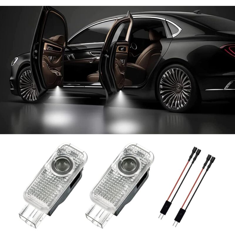 2 pcs Door Light, Entry Door Lighting Projection, Car Door Projector For A1/A3/A4/A5/A6/Q3/Q5/Q7/A7/A8/R8 V1188-MS-227-2346