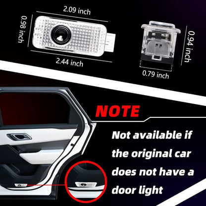 2 pcs Door Light, Entry Door Lighting Projection, Car Door Projector For A1/A3/A4/A5/A6/Q3/Q5/Q7/A7/A8/R8 V1188-MS-227-2346