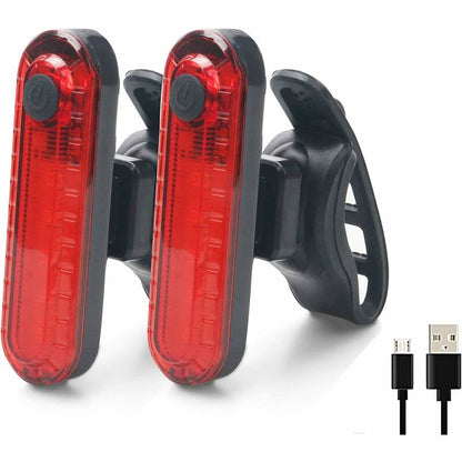 Bike Tail Lights - 2 Pack Bicycle Rear Lights, Usb Rechargeable Cob LED Waterproof Bike Rear Light, 4 V1188-MS-227-2357