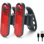 Bike Tail Lights - 2 Pack Bicycle Rear Lights, Usb Rechargeable Cob LED Waterproof Bike Rear Light, 4 V1188-MS-227-2357