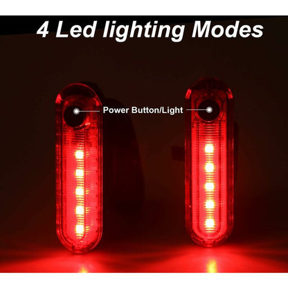 Bike Tail Lights - 2 Pack Bicycle Rear Lights, Usb Rechargeable Cob LED Waterproof Bike Rear Light, 4 V1188-MS-227-2357