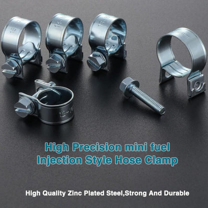 60 pcs Galvanized Silicone Fuel Hose Clamps V1188-MS-227-2358