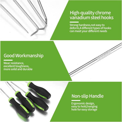 8 Pieces Precision Mechanics Pick And Screwdriver Set, Long Reach Hooks, Pick And Hook, Precision Picks And V1188-MS-227-2363