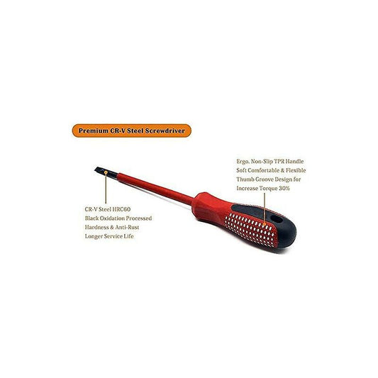 7-Piece Insulated Screwdriver Set 1000V Premium Cr-V Steel With Black Oxide Magnetic Tips And Tpr Non-Slip V1188-MS-227-2367