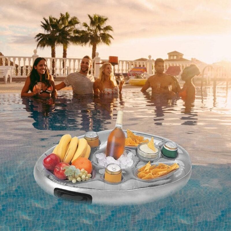 Floating Pool Cup Holder Inflatable Pool Float For Beach Inflatable Jacuzzi Mattress Pool Inflatable Glass V1188-MS-227-2376