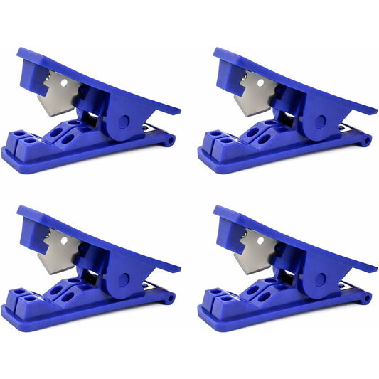 4 pcs Pipe Cutter, Economical Plastic Rubber Tube Cutter For Silicone Pvc Pu Nylon Tubing, Up To 12Mm Od, Blue V1188-MS-227-2378