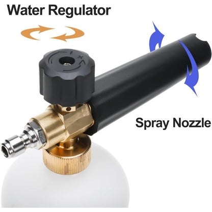 Car Foam Cannon, 1L Foam Lance For High Pressure Washer, Brass Parts, Adjustable Concentration, Adjustable V1188-MS-227-2382
