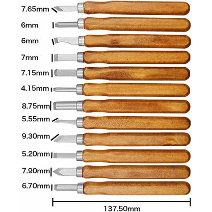 12 pcs Wood Carving Tool Kit - Professional Carving Chisels Knife Handle Carving Sculptures Expert Carpenter V1188-MS-227-2388