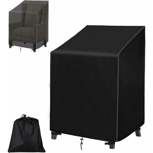 Garden Chair Cover (68x68x80/120Cm), 210D Oxford Waterproof Stacking Chair Cover, Outdoor Stackable Chair V1188-MS-227-2395
